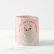 Cute Roze Kitty Mok | Meisjesachtige Kattenliefheb