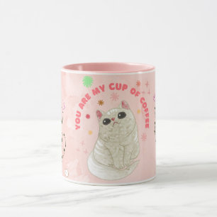Cute Roze Kitty Mok Meisjesachtige Kattenliefheb