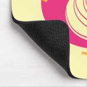 Cute roze, kleurige, broekige vogelmuismatje muismat (Hoek)