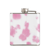 Cute roze Koe Afdrukken Westerne Rodeo Aangepast Heupfles (Achterkant)