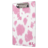 Cute roze Koe Afdrukken Westerne Rodeo Aangepast Klembord (Links)