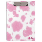 Cute roze Koe Afdrukken Westerne Rodeo Aangepast Klembord (Voorkant)