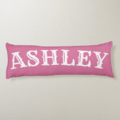 Cute roze Koe Druk Western Rodeo Monogram af Lichaamskussen (Achterkant)