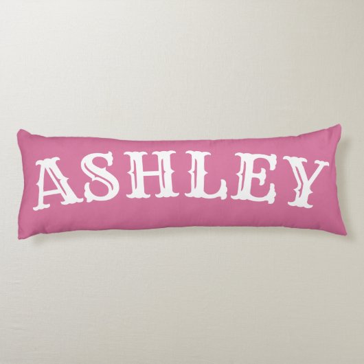 Cute roze Koe Druk Western Rodeo Monogram af Lichaamskussen (Achterkant)