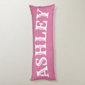 Cute roze Koe Druk Western Rodeo Monogram af Lichaamskussen (Achterkant (Verticaal))