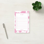 Cute roze Koe Druk Western Rodeo Monogram af Post-it® Notes (Kantoor)
