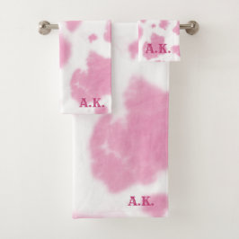 Cute roze Koe Druk Westerne Rodeo af Bad Handdoek