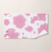 Cute roze Koe Druk Westerne Rodeo af Bad Handdoek (Handdoek)
