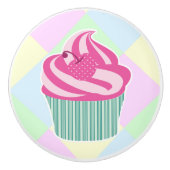 Cute roze koekjespasta's keramische knop (Voorkant)