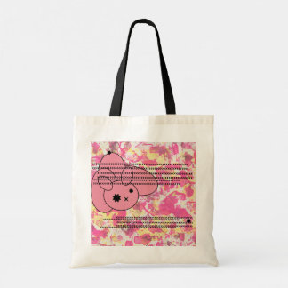 Cute Roze Konijn Abstract Boodschappentas Tote Bag