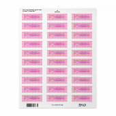 Cute Roze Konijn Baby Shower Etiket (Full Sheet)