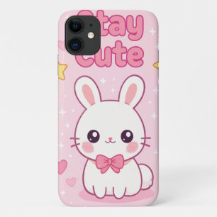  Cute Roze Konijn Blijf Schattig Anime Esthetiek i Case-Mate iPhone Case