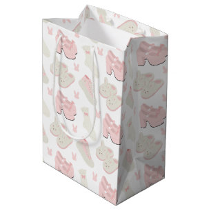 Cute Roze Konijn Schoenen Patroon Medium Cadeauzakje