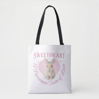 Cute Roze Konijn Tote Bag