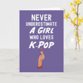 Cute Roze Kpop Kaarten Voor Meisjes (Gele Bloem)