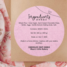 Cute Roze Kraft Hart Bakkerij Ingrediënt