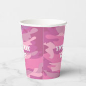 Cute roze legercamouflage, aangepaste papierbekert papieren bekers (Rechts)
