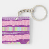 Cute Roze Liefde Acrylsleutelhanger Sleutelhanger (Achterkant)