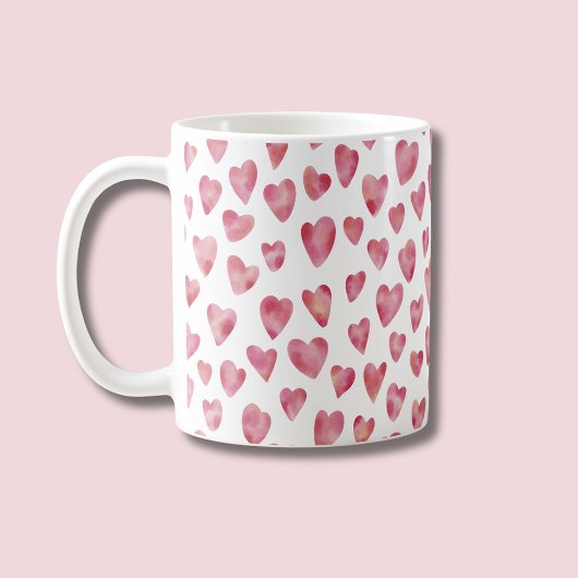 Cute Roze Liefde Hart Patroon Koffiemok