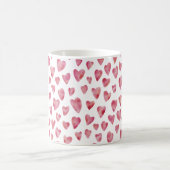 Cute Roze Liefde Hart Patroon Koffiemok (Center)