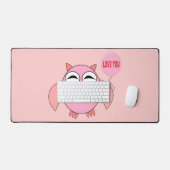 Cute roze liefde je baart bureaumat (Keyboard & Muis)