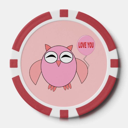 Cute roze liefde je baart poker chips (Voorkant)