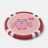 Cute roze liefde je baart poker chips (Enkel)