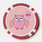 Cute roze liefde je baart poker chips (Achterkant)