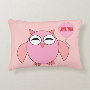 Cute roze liefde je bekrompen Pillow Decoratief Kussen