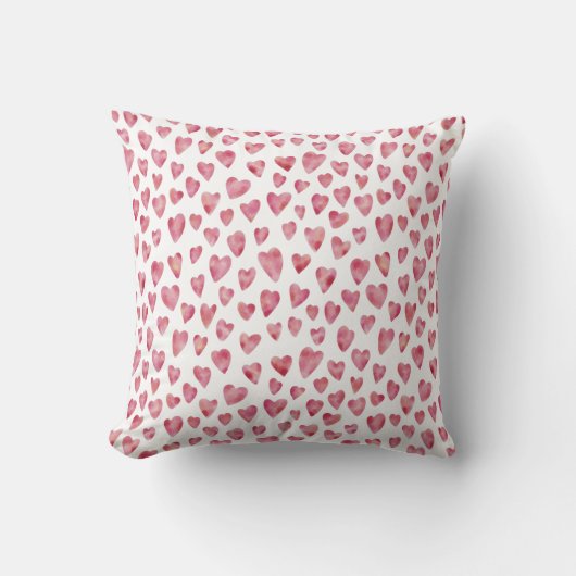 Cute Roze Liefdeshartpatroon Kussen (Voorkant)