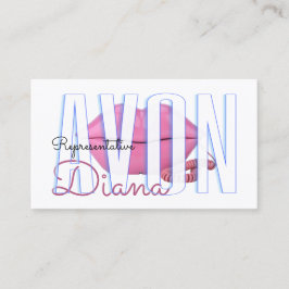 Cute roze lippen telefoon Avon Visitekaartje