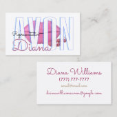 Cute roze lippen telefoon Avon Visitekaartje (Voorkant / Achterkant)