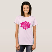 Cute roze Lotus Flower-symbool T-shirt (Voorkant volledig)