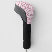 Cute roze Love Heart Patroon Golfheadcover (Schuin)