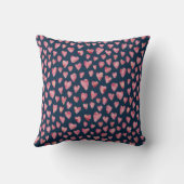 Cute roze Love Heart-patroon Kussen (Achterkant)