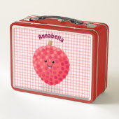 Cute roze lychee cartoon afbeelding (Achterkant)