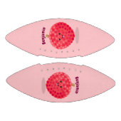 Cute roze lychee cartoon afbeelding american football (Panelen)