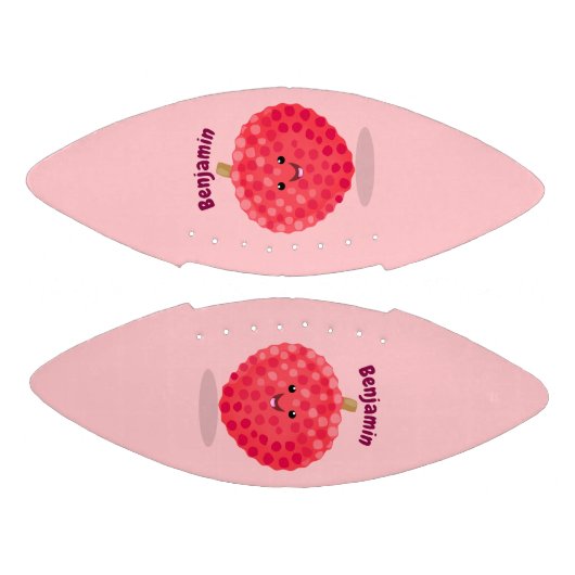 Cute roze lychee cartoon afbeelding american football (Panelen)