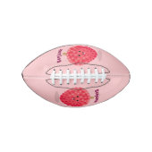Cute roze lychee cartoon afbeelding american football (Voorkant)