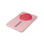 Cute roze lychee cartoon afbeelding badmat (Gekanteld)