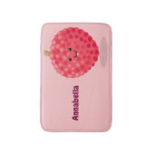 Cute roze lychee cartoon afbeelding badmat (Voorkant Verticaal)
