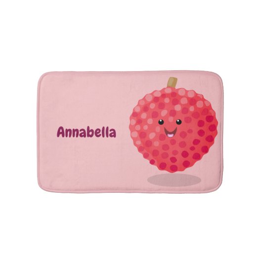 Cute roze lychee cartoon afbeelding badmat (Voorkant)