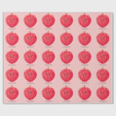 Cute roze lychee cartoon afbeelding cadeaupapier (Vlak)