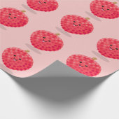 Cute roze lychee cartoon afbeelding cadeaupapier (Hoek)