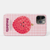 Cute roze lychee cartoon afbeelding Case-Mate iPhone case (Achterkant (horizontaal))