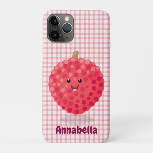 Cute roze lychee cartoon afbeelding Case-Mate iPhone case (Achterkant)