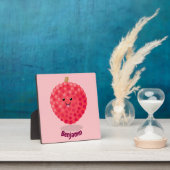 Cute roze lychee cartoon afbeelding fotoplaat (Insitu)