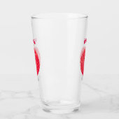 Cute roze lychee cartoon afbeelding glas (Links)