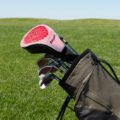 Cute roze lychee cartoon afbeelding golfheadcover (Insitu)