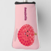 Cute roze lychee cartoon afbeelding golfheadcover (Draai 90)